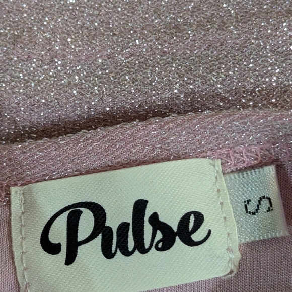 Vintage Pulse Sparkle Glitzy Party Pink Top Size Women's Small - Picture 2 of 6